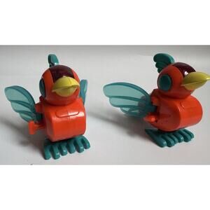 Set Of 2MCDONALDS Chirpy-Chi Orange Bird Happy Meal Toy Sega Robo-Chi Tiger Elec